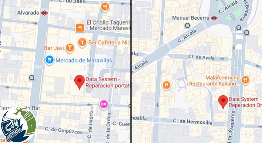 Mapas de ubicación de las tiendas Data System en Madrid: centros de reparación de ordenadores y portátiles en Calle Dr. Esquerdo (Salamanca) y Mercado de Maravillas (Bravo Murillo). xiaomi HyperOS