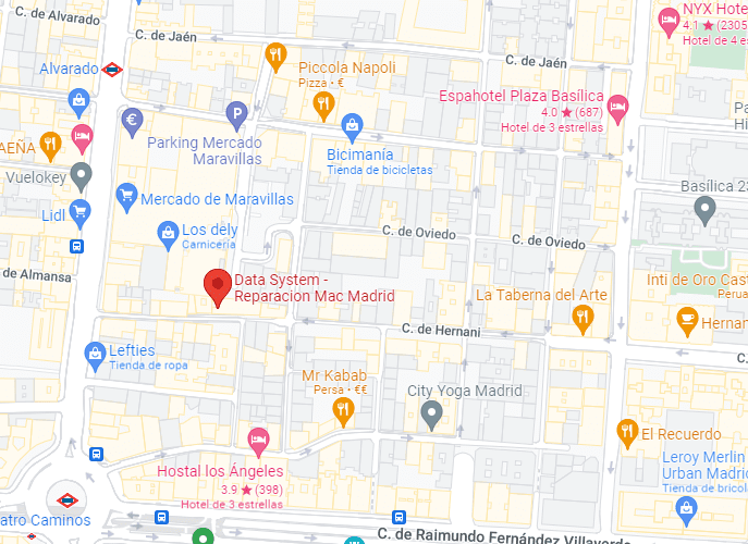 googles maps c/ hernani 13, local 96-97, 28020 Madrid